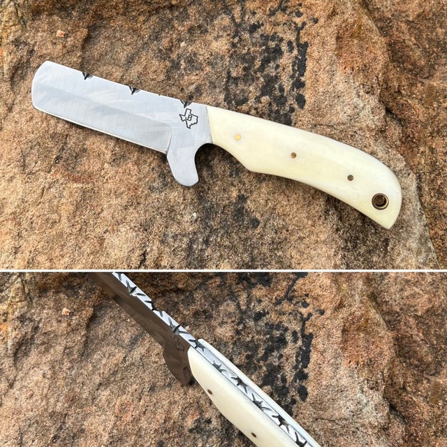 Bull Cutter Knife With Optional Blade Material, Comes With Pancake Leather  Sheath, Handmade Bull Cutter Knife, Steel Bull Cutter Knife 
